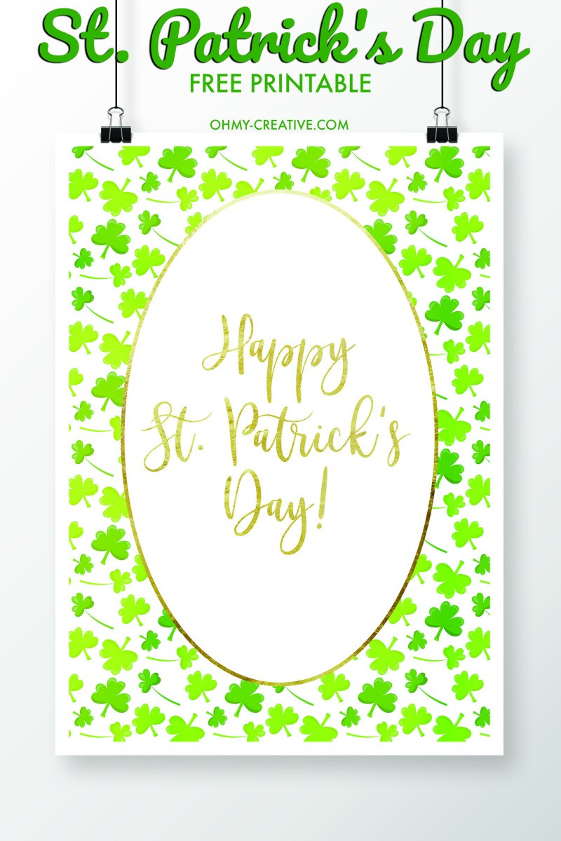 St. Patrick's Day Quotes
 St Patrick s Day Sayings Free Printables Oh My Creative