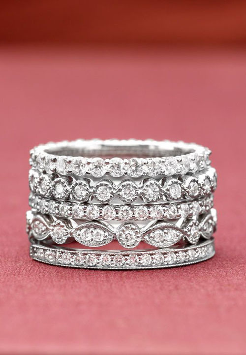 Stackable Wedding Rings
 19 Gorgeous Stacked Wedding Rings