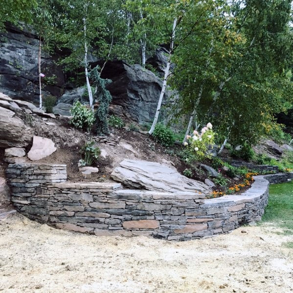 Stacked Stone Landscape Edging
 Top 40 Best Stone Edging Ideas Exterior Landscaping Designs