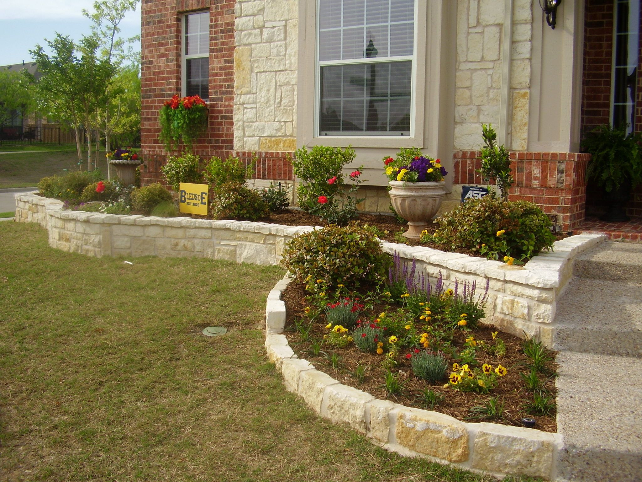 Stacked Stone Landscape Edging
 stacked stone garden border Google Search