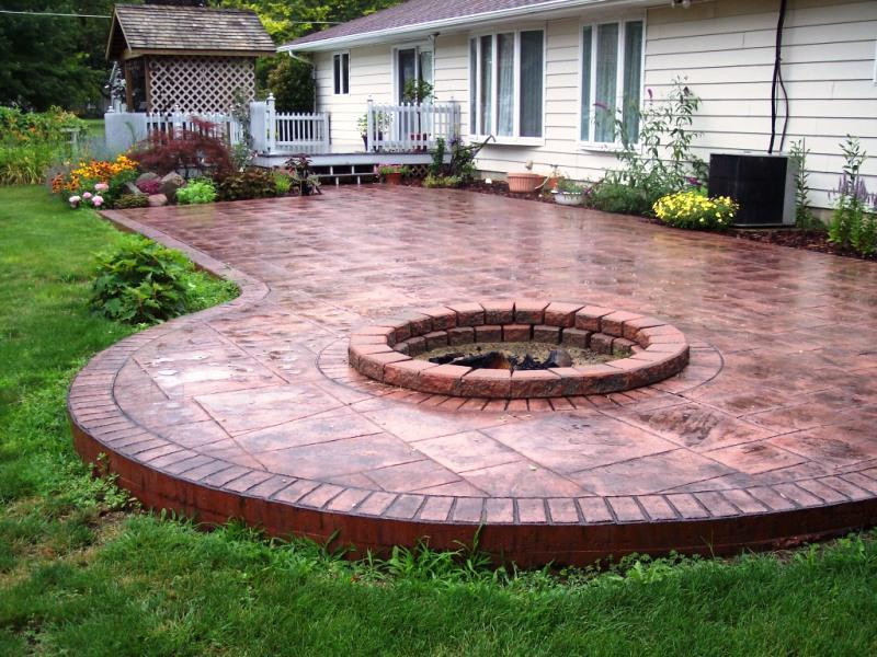 Stamped Concrete Backyard
 Stamped Concrete Small Yard Patio Backyard Ideas Cost