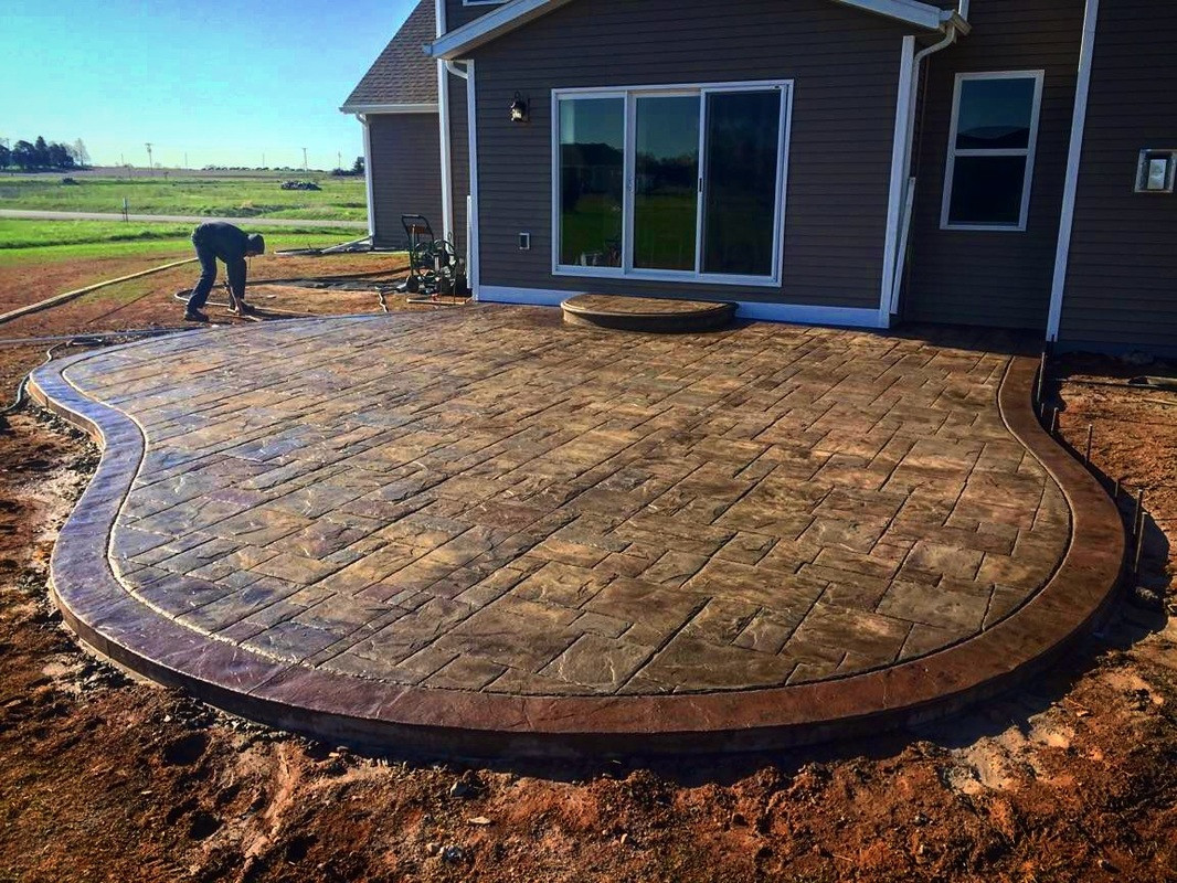 Stamped Concrete Backyard
 1 stamped concrete patio co Appleton Oshkosh Green Bay