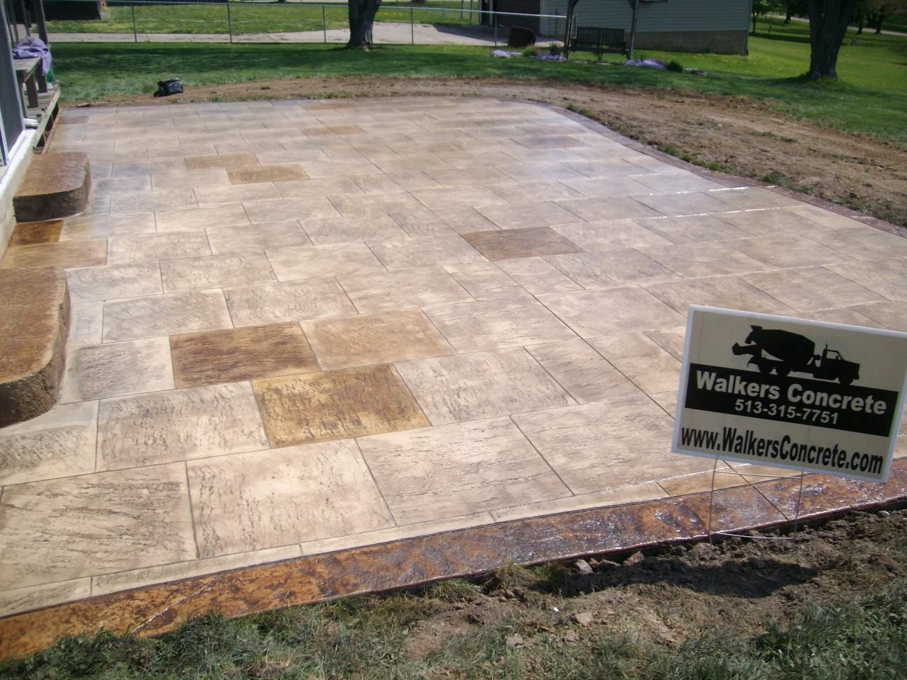 Stamped Concrete Backyard
 Walkers Concrete LLC ﻿Stamped Concrete Patio Stamped