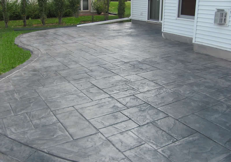 Stamped Concrete Backyard
 Concrete Patios