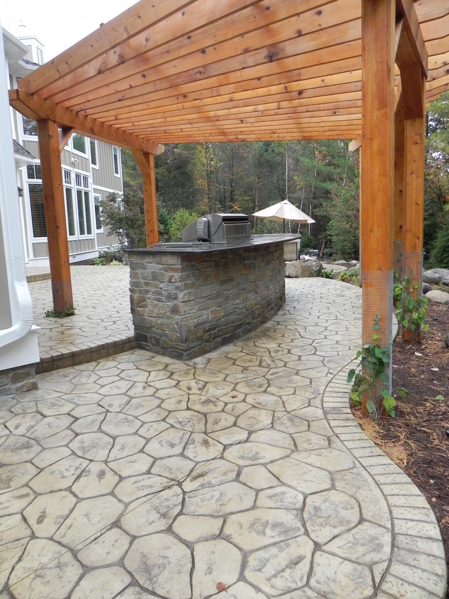 Stamped Concrete Backyard
 Dream Home Enhanced by Stamped Concrete