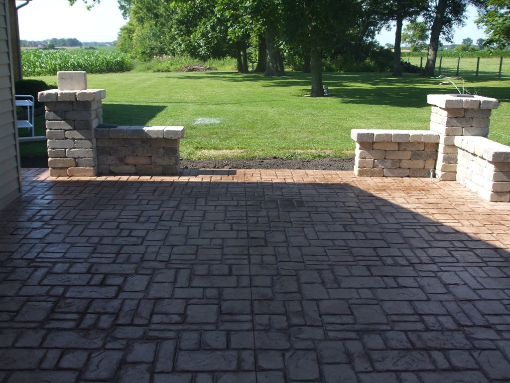 Stamped Concrete Backyard
 Stamped Concrete Patio for Extreme Pleasure Amaza Design