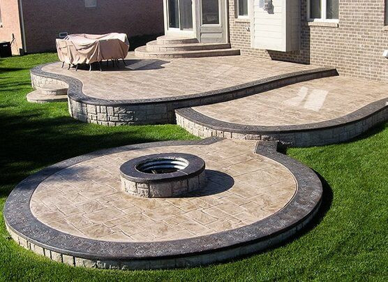 Stamped Concrete Backyard
 Amazing Backyard Stamped Concrete Patio Ideas