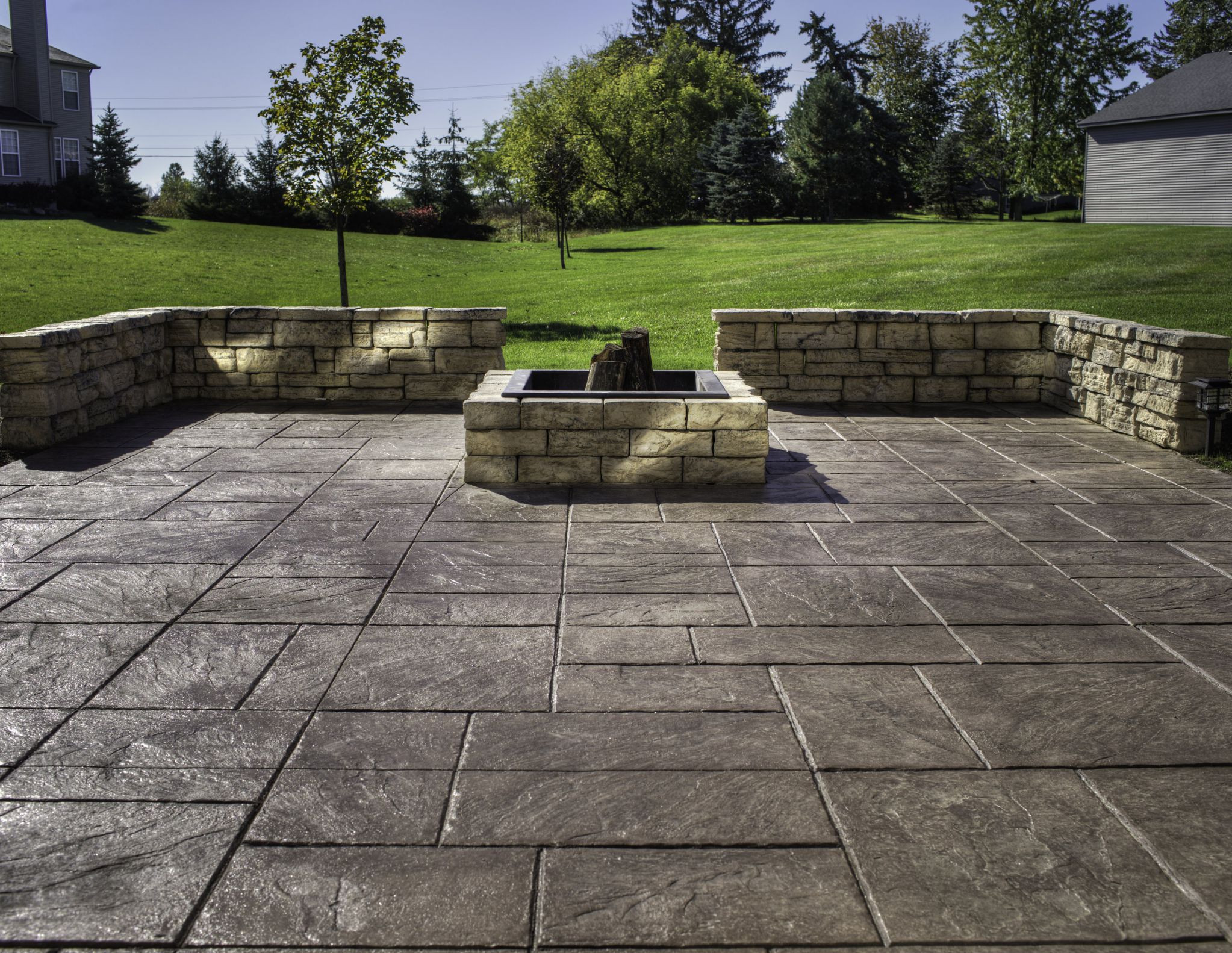 Stamped Concrete Backyard
 Stamped Concrete Patio Saving Much of Your Bud Amaza