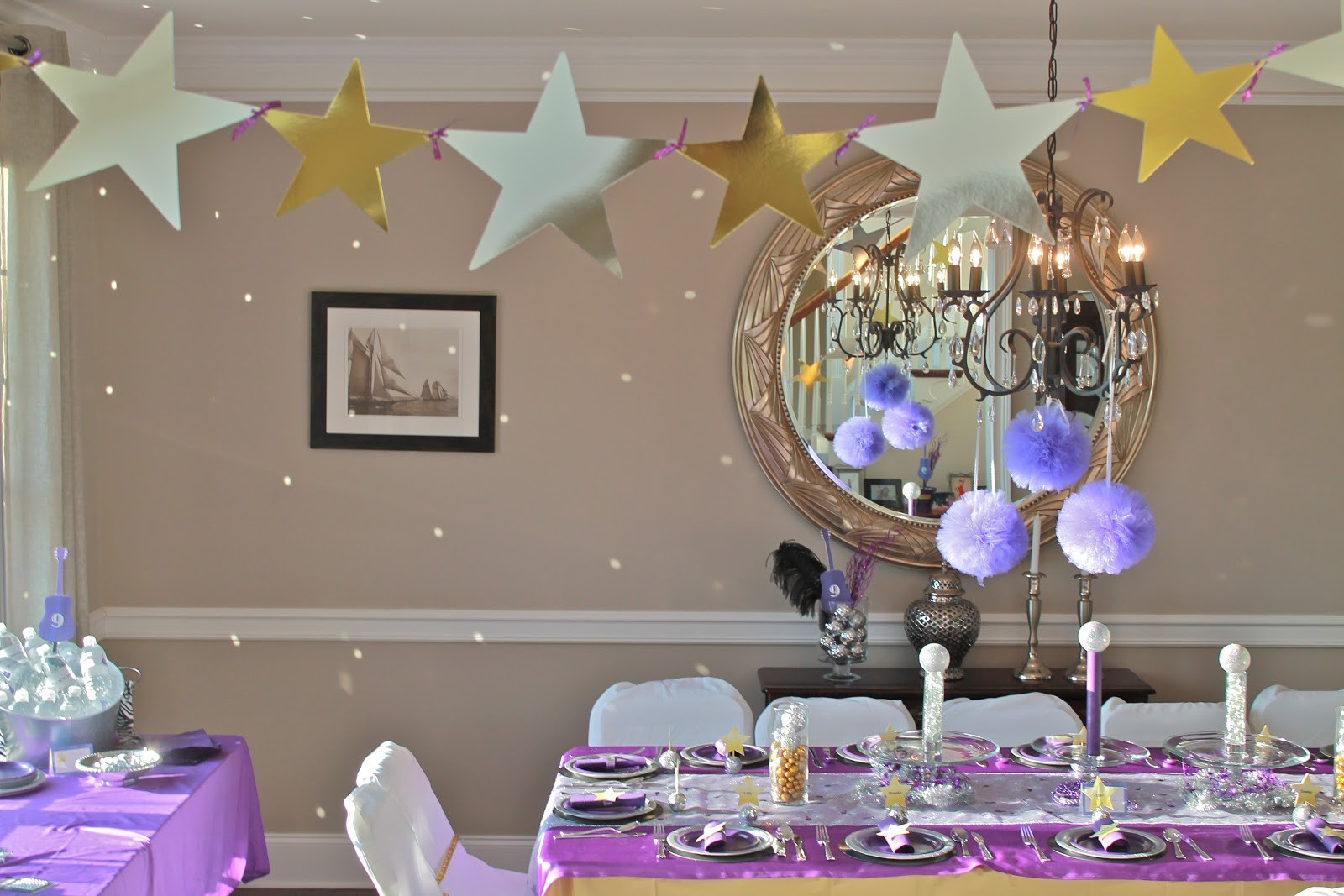 Star Birthday Decorations
 Pretti Mini Blog The Pop Star Party