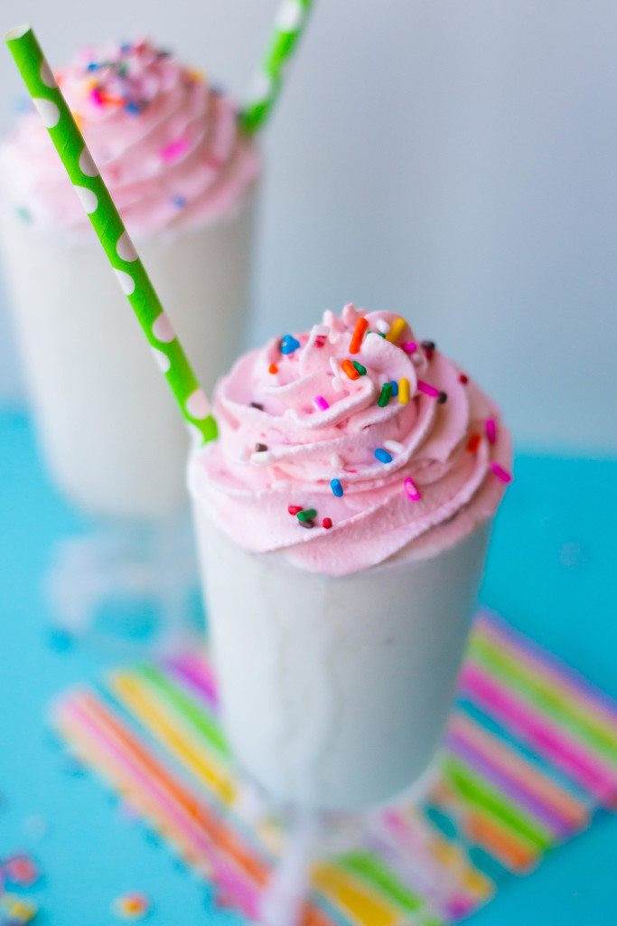 Starbucks Birthday Cake Frappuccino
 Boozy Copycat Starbucks Birthday Cake Frappuccino