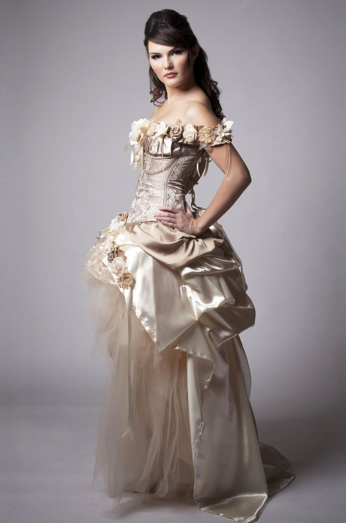 Steampunk Wedding Gown
 Steampunk Wedding Dress Vintage Inspired