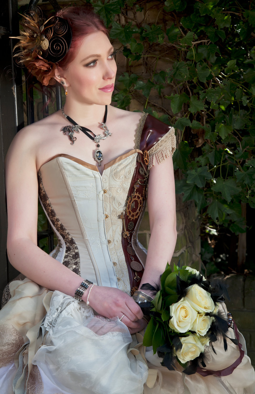 Steampunk Wedding Gown
 RESERVED Steampunk inspired wedding dress for Cherry Naberrie