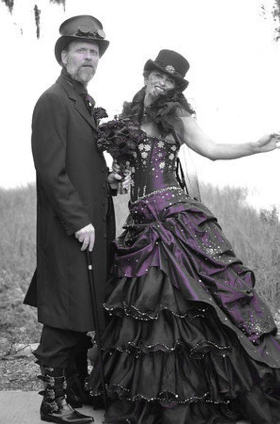 Steampunk Wedding Gown
 Steampunk Wedding Dress Bridal Gown Available in other colors