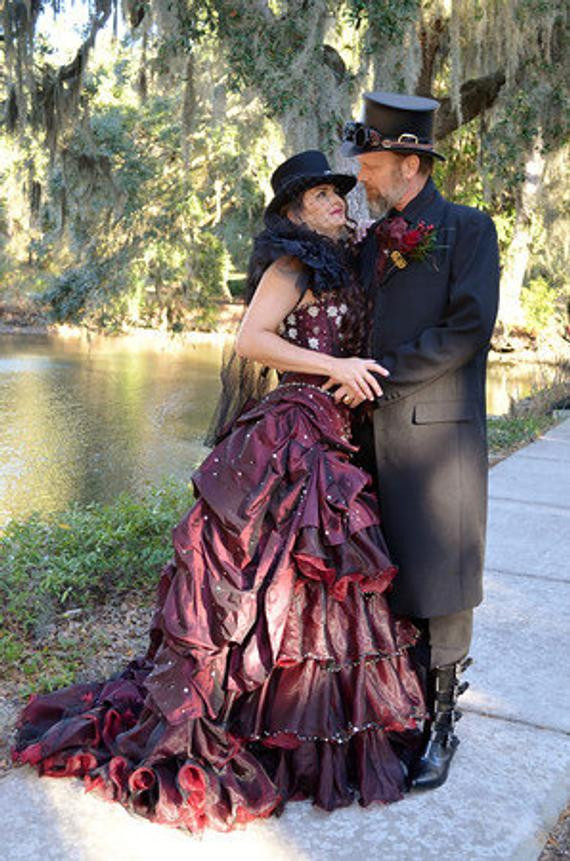 Steampunk Wedding Gown
 Steampunk Wedding Dress Bridal Gown Available in other colors