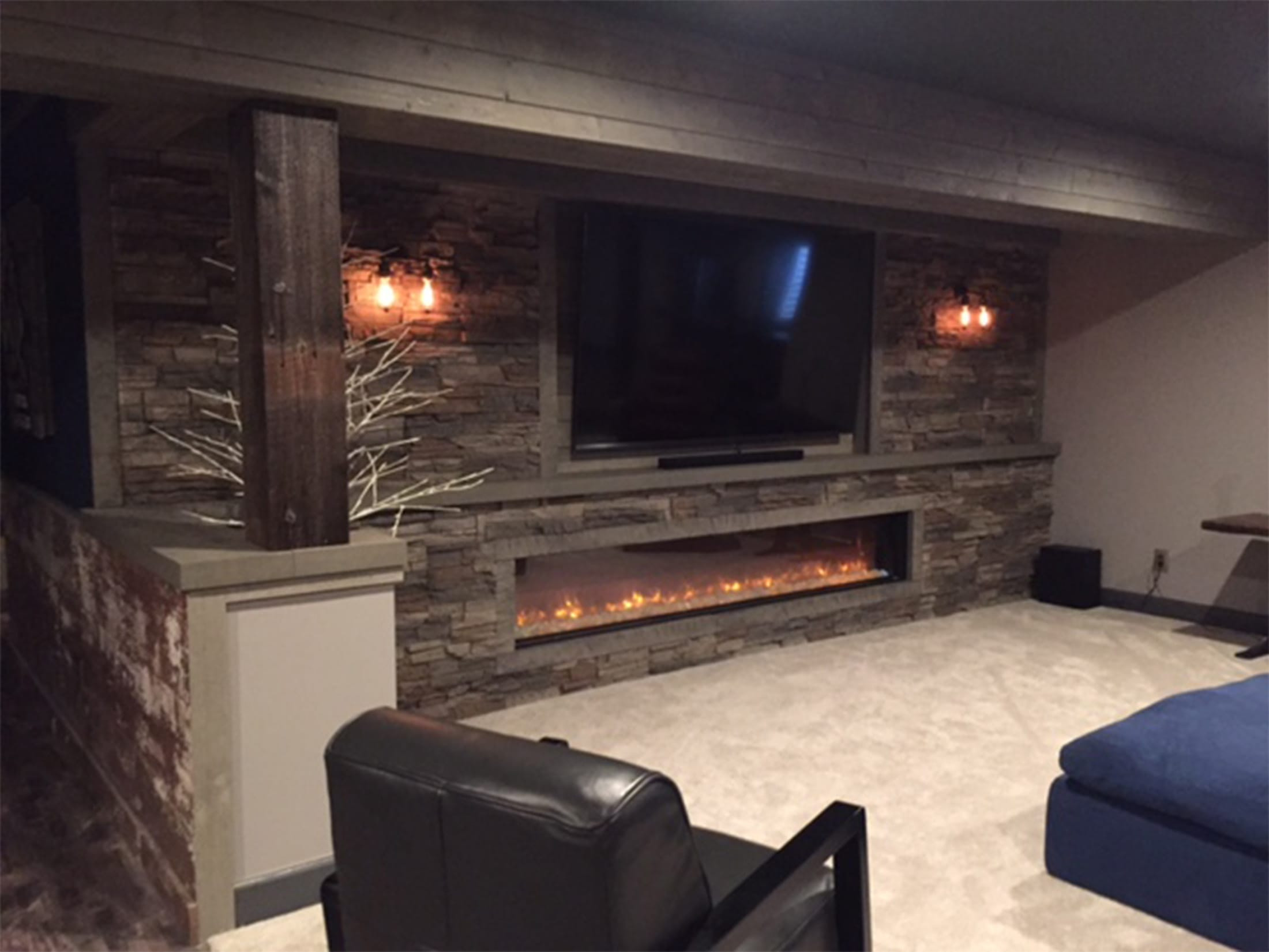 Stone Accent Wall Living Room
 Living Room Stone Accent Walls by Jimmy