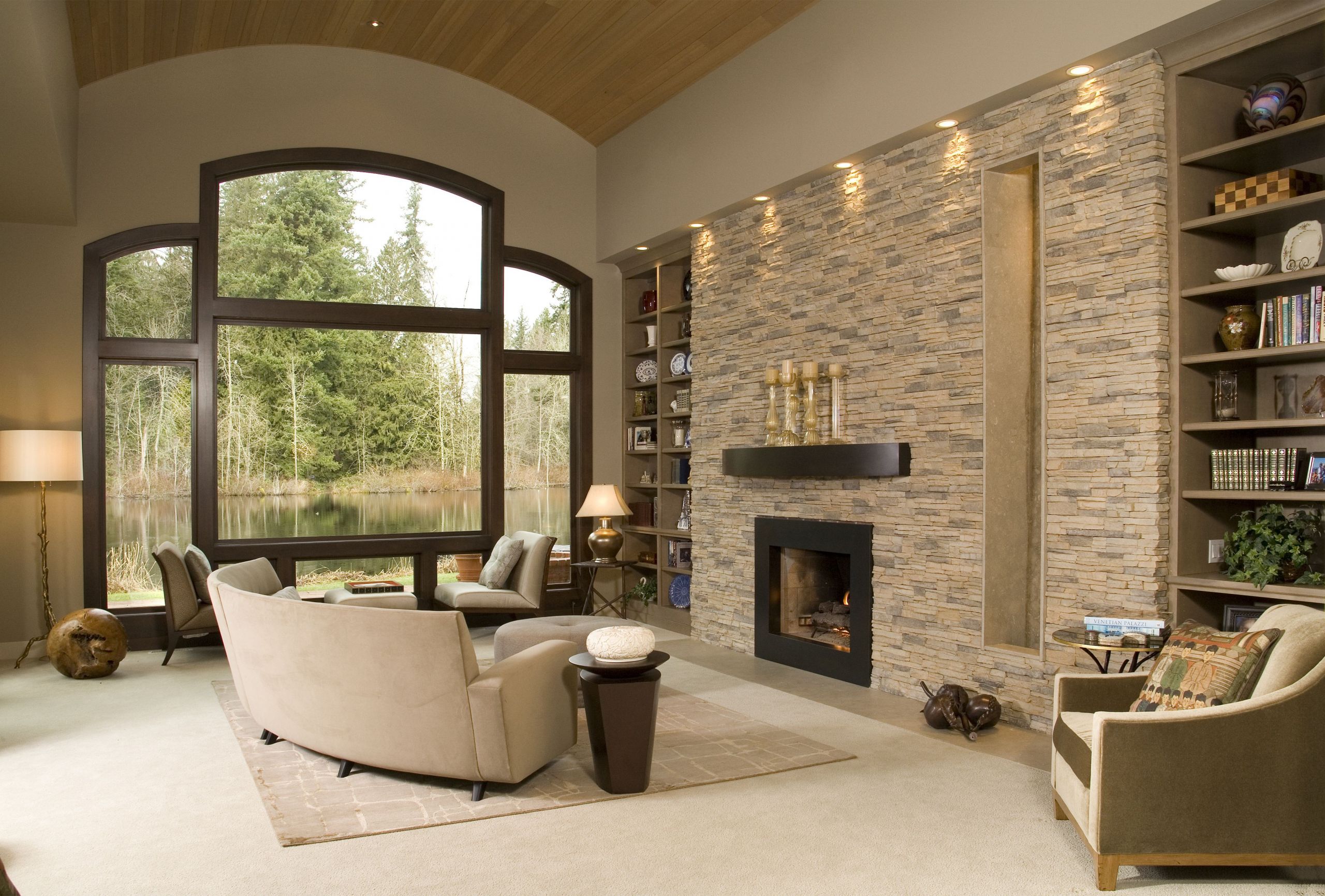Stone Accent Wall Living Room
 Eldorado Stone Accent Wall Alderwood Stacked Stone