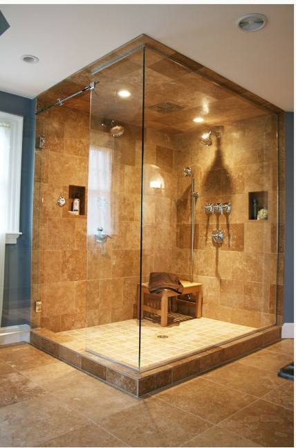 Stone Bathroom Showers
 Now Trending in Luxury Baths Steam Showers made of