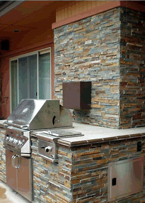 Stone Outdoor Kitchen
 Stone Veneer for Outdoor Kitchens Landscaping Network