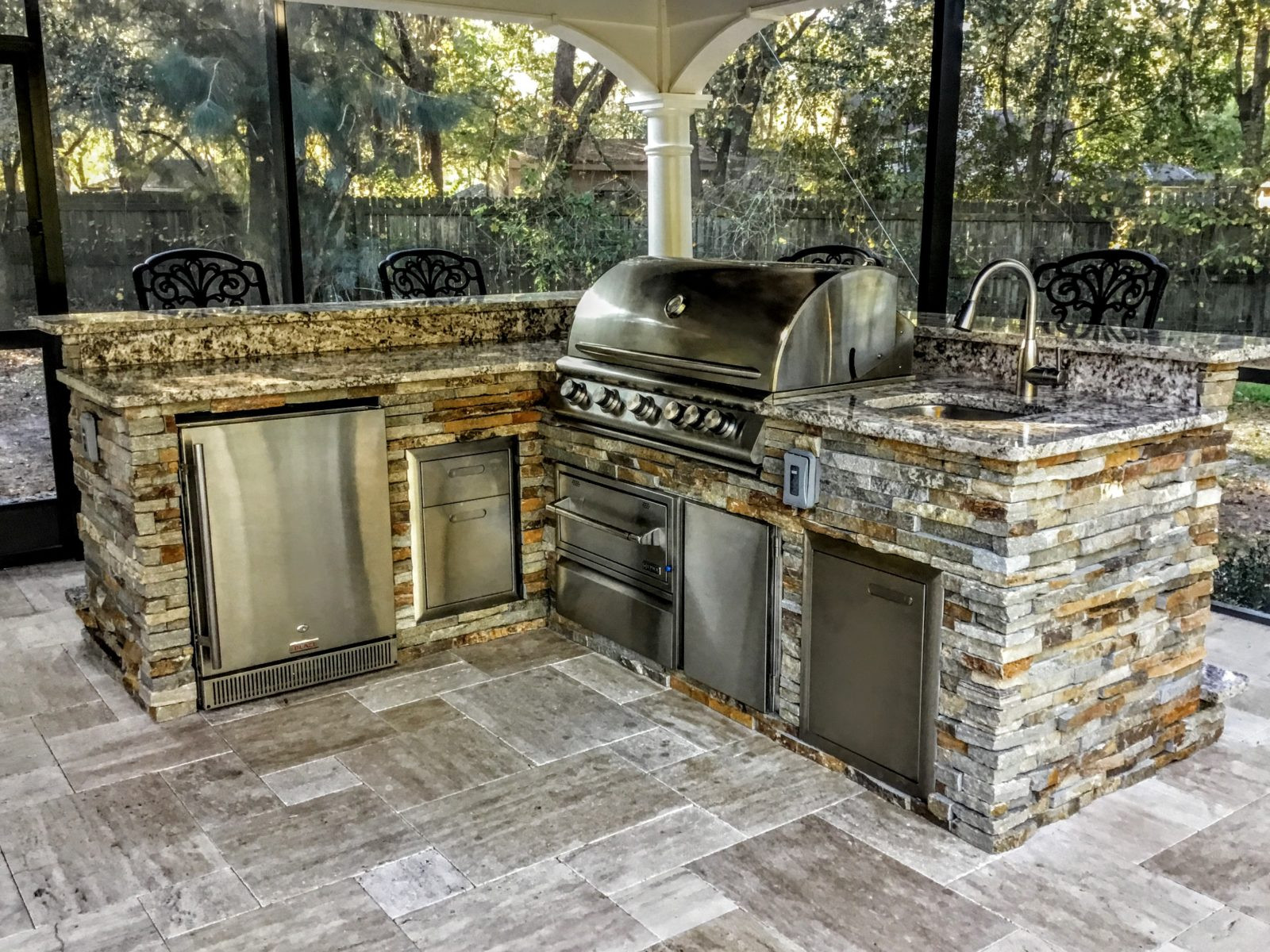 Stone Outdoor Kitchen
 Creative Outdoor Kitchens of Florida Stone Creative