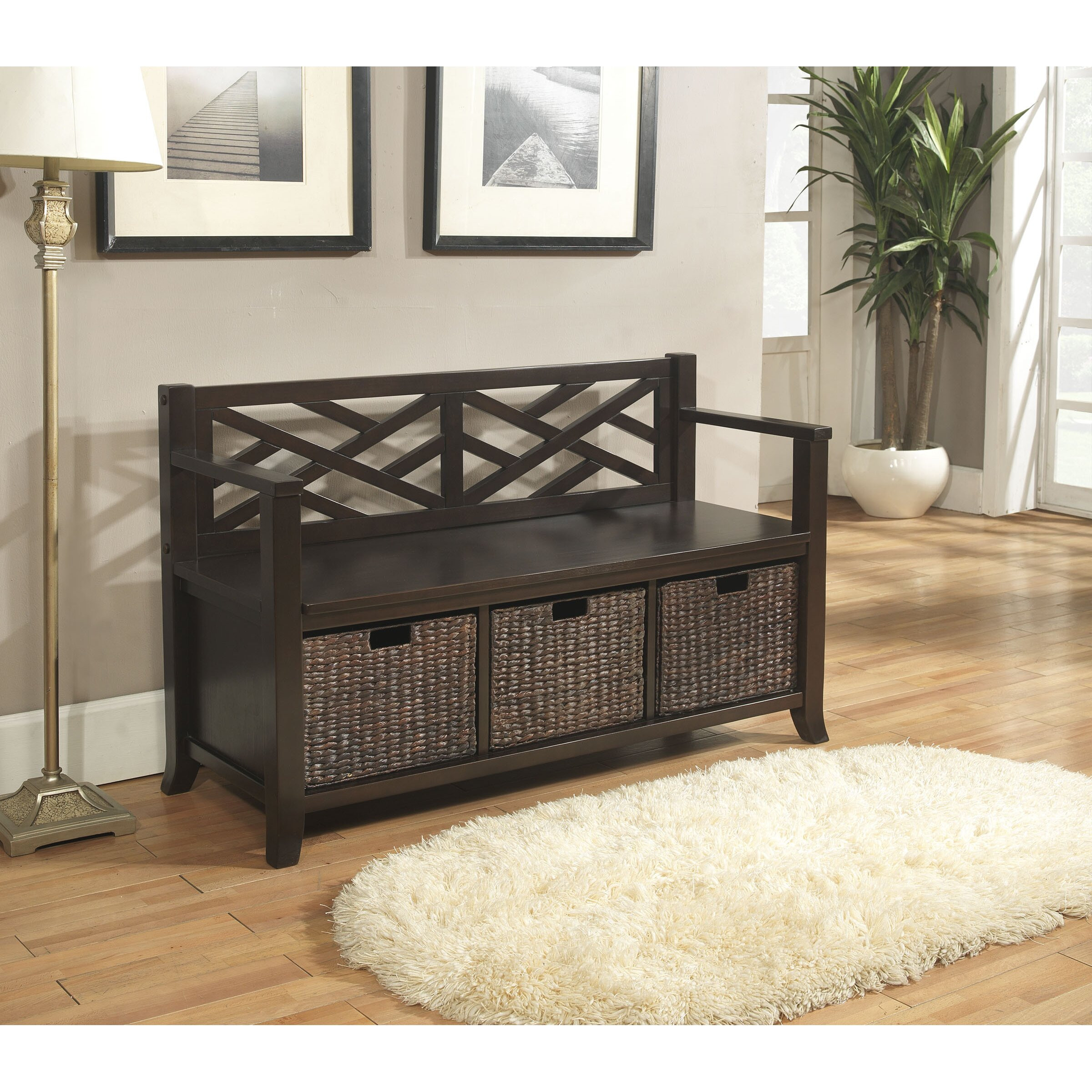 Storage Entry Bench
 Simpli Home Adrien Entryway Storage Bench & Reviews