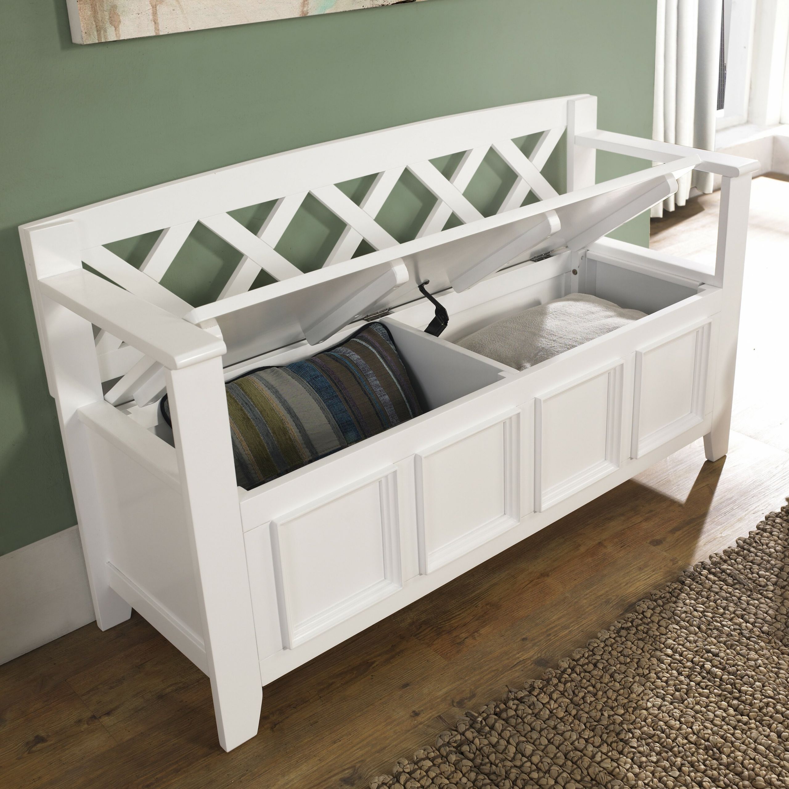 Storage Entry Bench
 Simpli Home Amherst Wood Storage Entryway Bench & Reviews