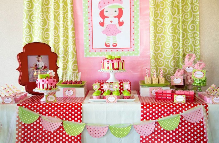 Strawberry Shortcake Birthday Decorations
 Kara s Party Ideas Strawberry Shortcake Themed First