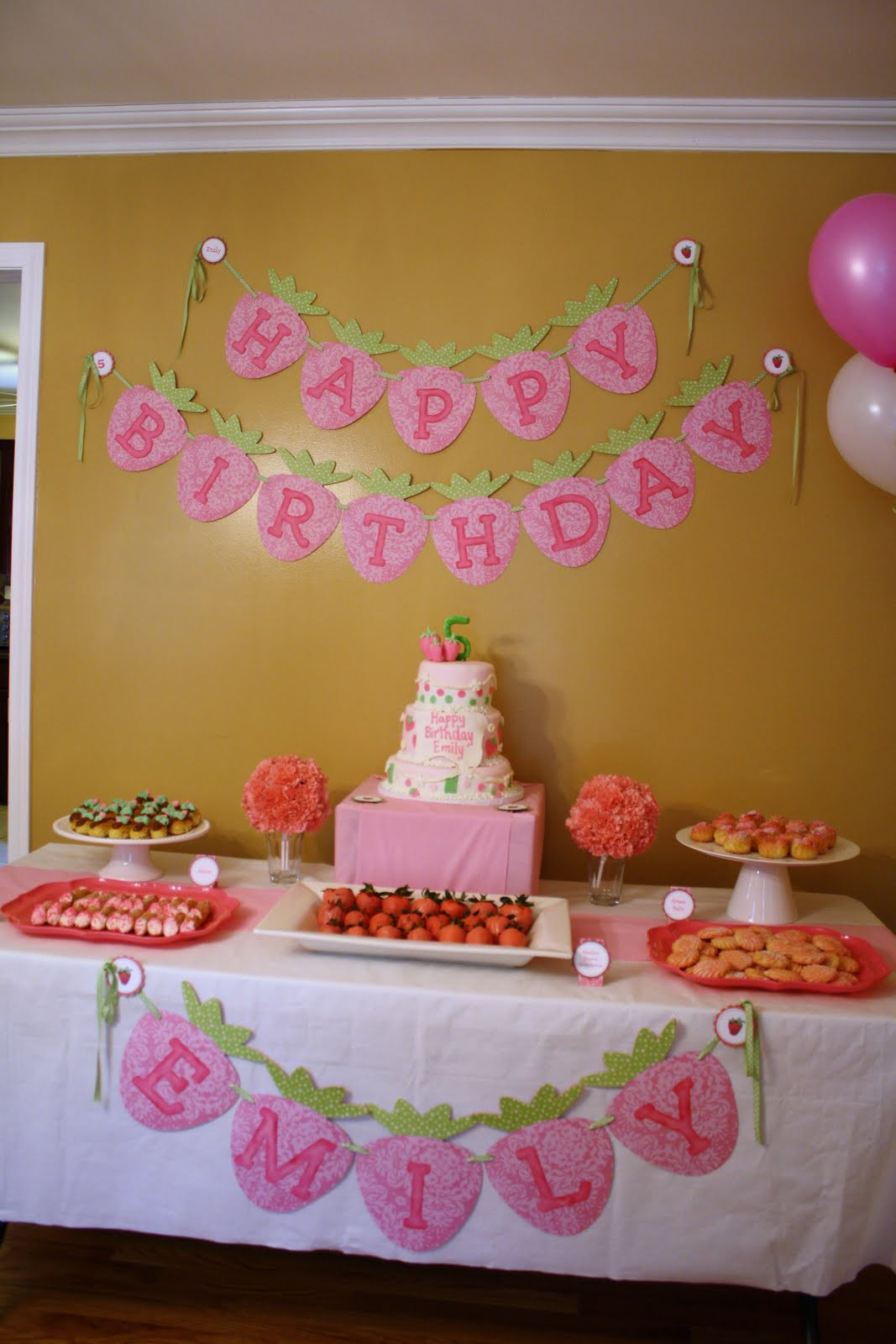 Strawberry Shortcake Birthday Decorations
 Pretty Little Things Strawberry Shortcake Inspired