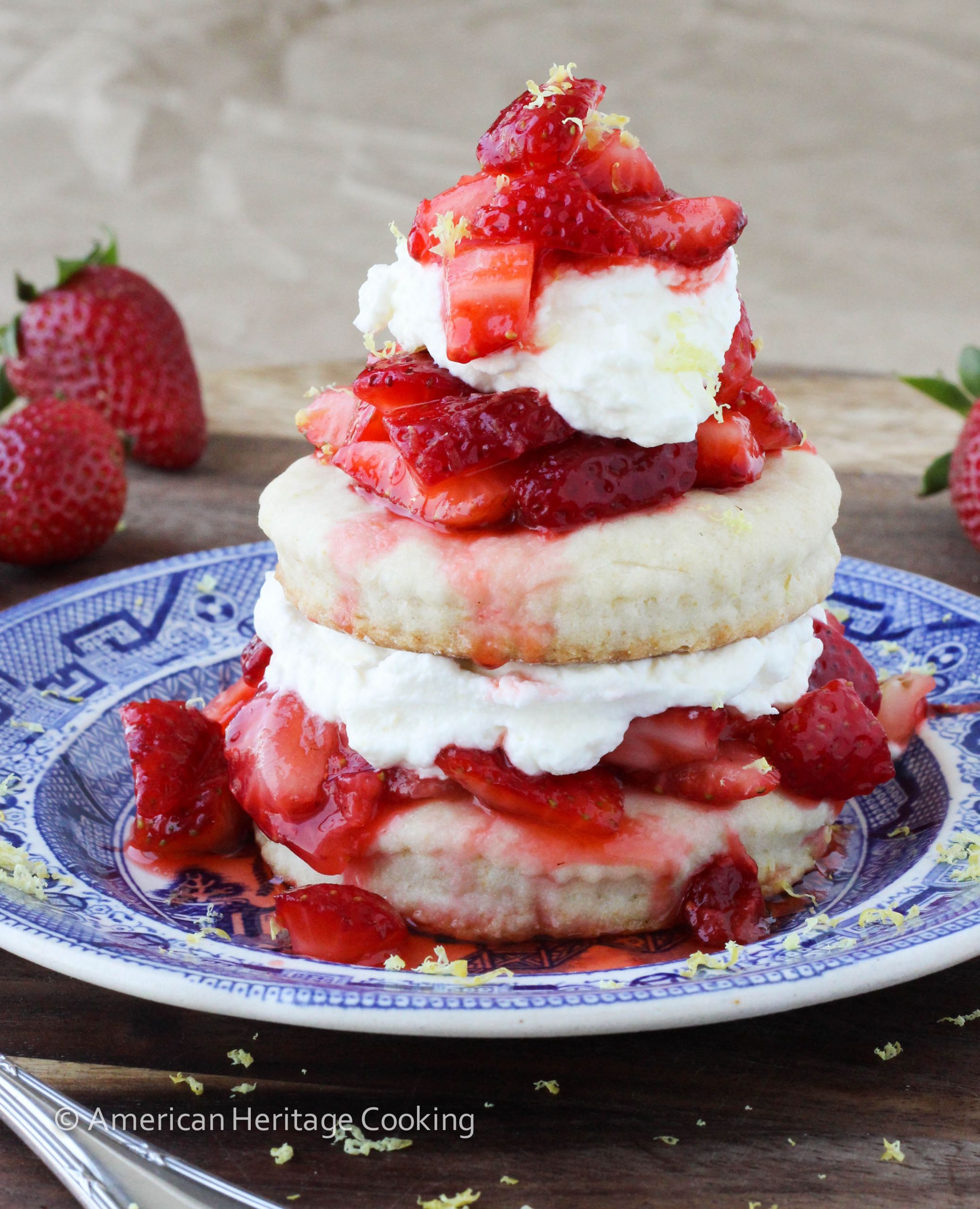 Strawberry Shortcake For Two
 Easy Lemon Strawberry Shortcake For Two American