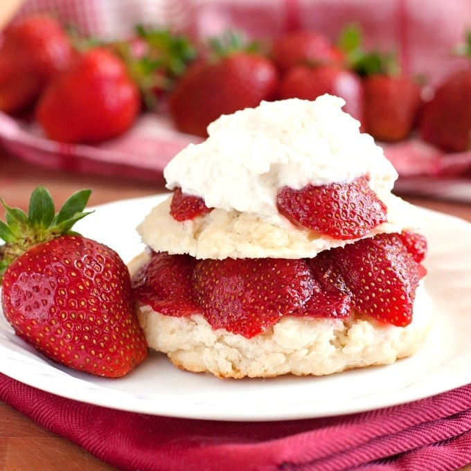 Strawberry Shortcake For Two
 Farmer’s Market Strawberry Shortcake with Fresh Whipped