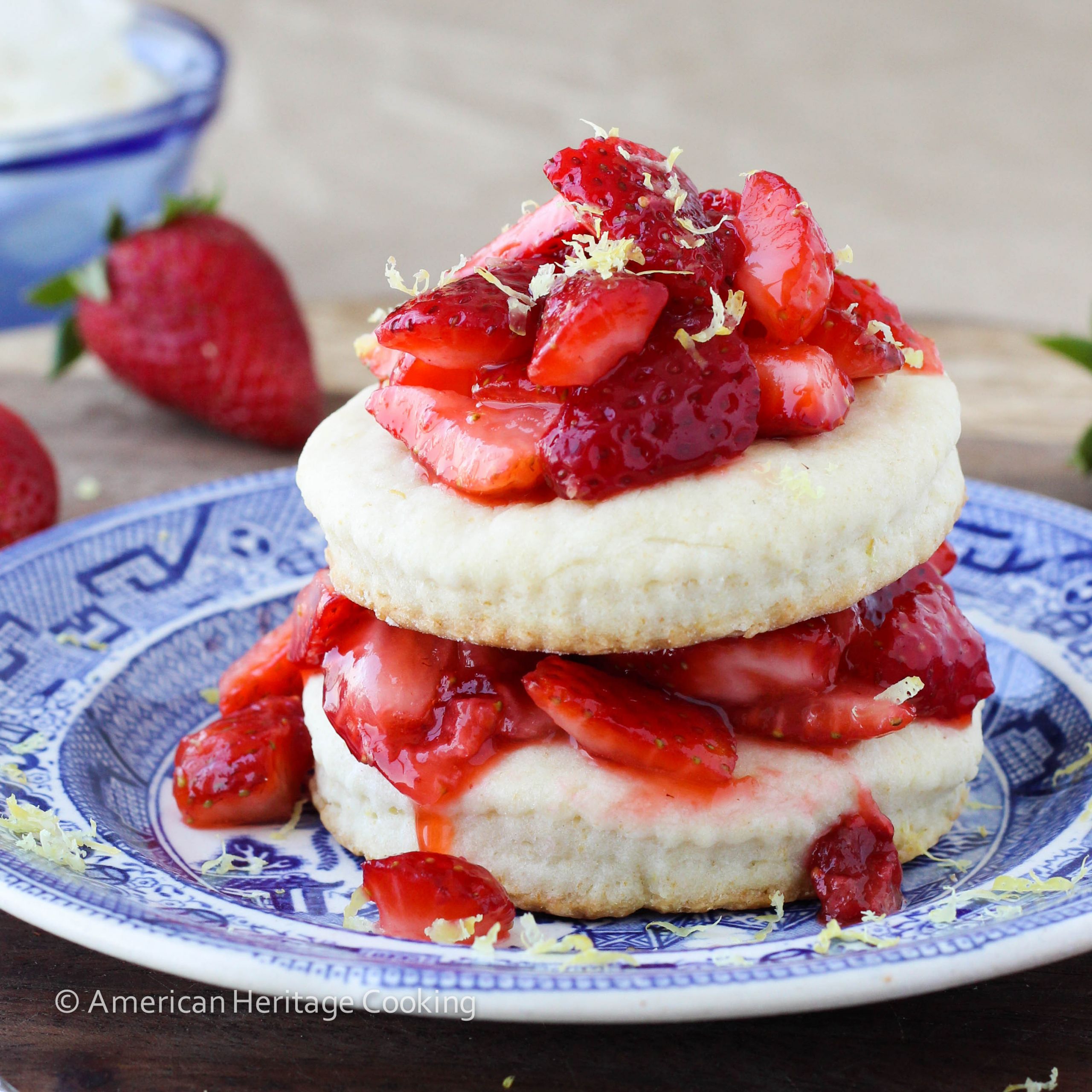 Strawberry Shortcake For Two
 Easy Lemon Strawberry Shortcake For Two American