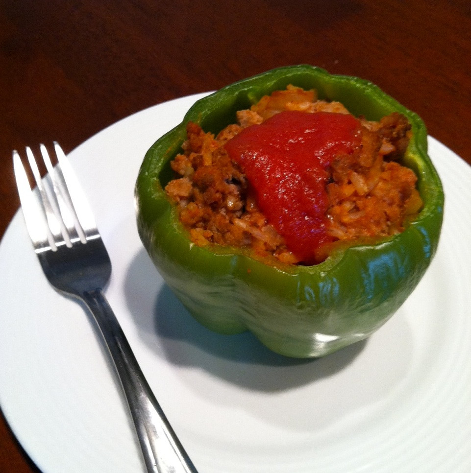 Stuffed Bell Peppers Turkey
 Tonight for Supper June 30 Turkey Stuffed Bell Peppers
