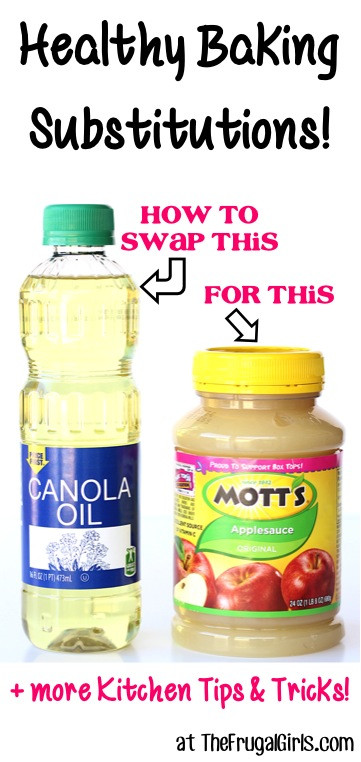 Substitute Applesauce For Oil
 Healthy Baking Substitutions for Oil The Frugal Girls