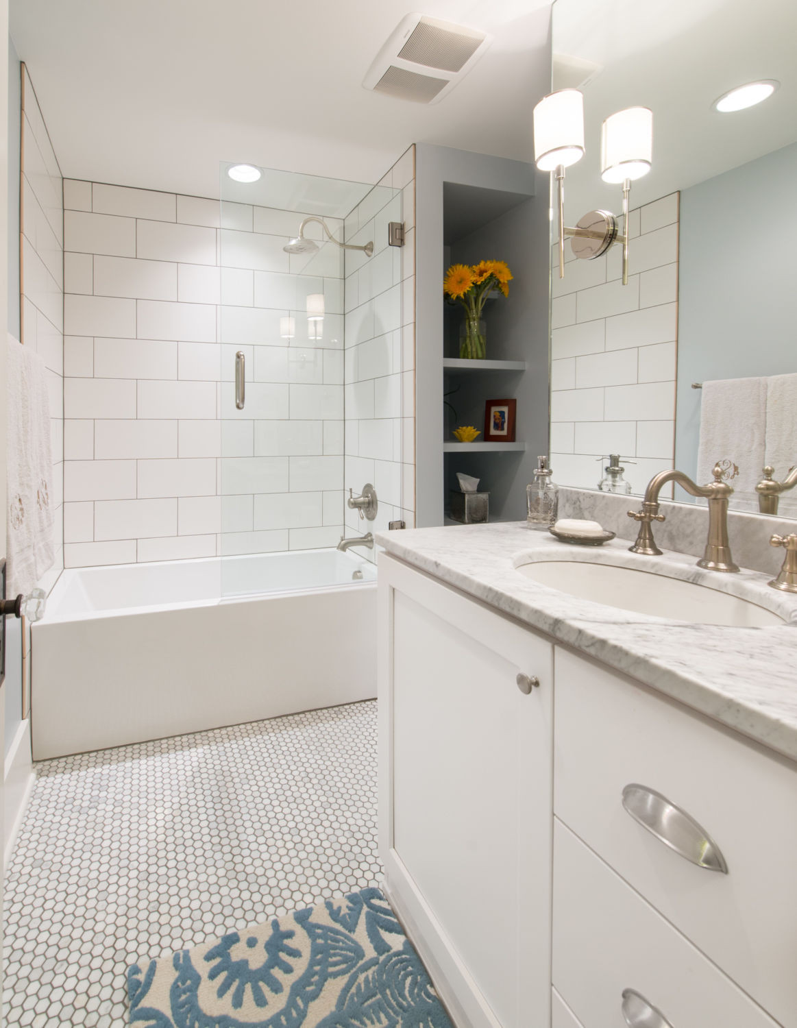 Subway Tile Bathroom Shower
 6 Tips to Remodeling a Busy Bathroom by HighCraft Builders