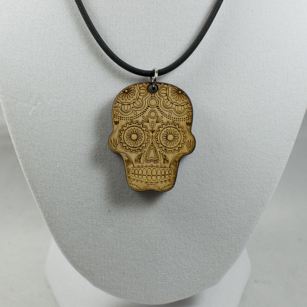 Sugar Skull Necklace
 Sugar Skull Necklace PENDANT ONLY Wood