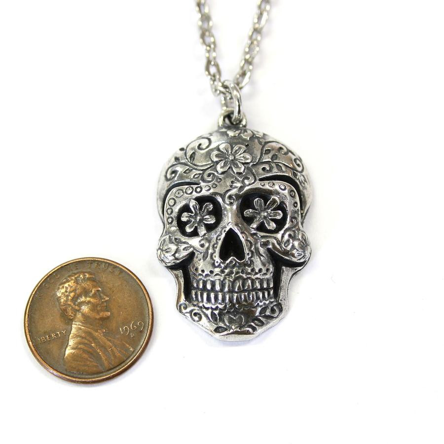 Sugar Skull Necklace
 Sugar Skull Pendant Necklace – Moon Raven Designs