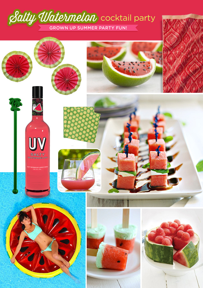 Summer Cocktail Party Ideas
 "Salty Watermelon" Summer Cocktail Party Theme Hostess