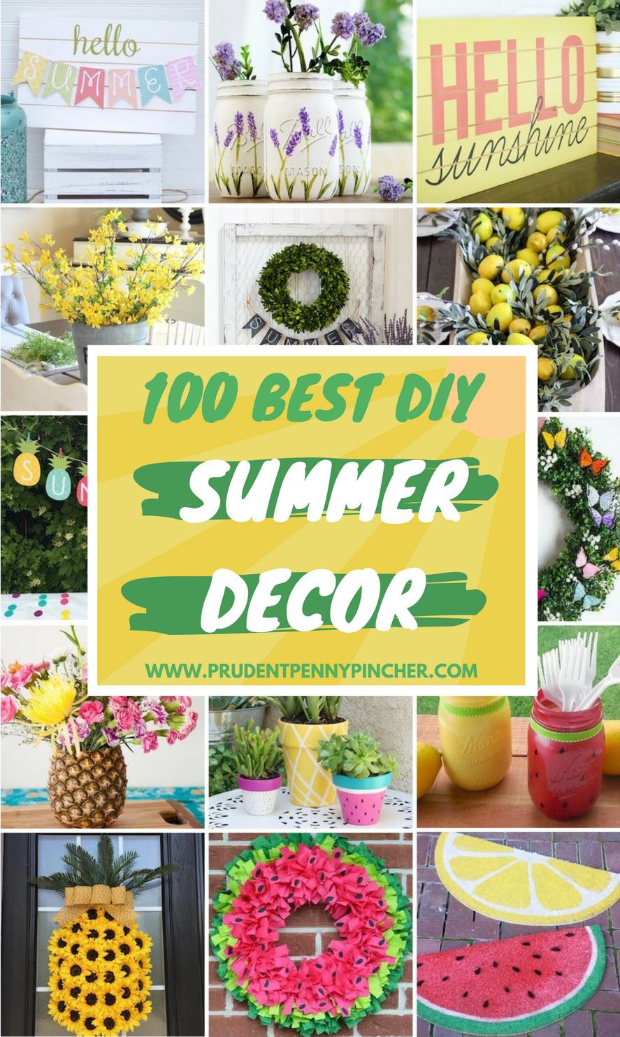 Summer Decor DIY
 100 Best DIY Summer Decor Ideas Prudent Penny Pincher