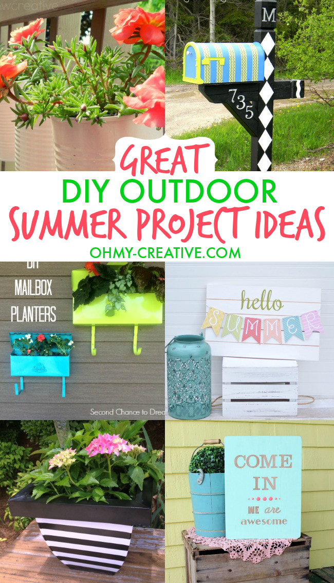 Summer Decor DIY
 Great DIY Outdoor Summer Project Ideas Oh My Creative