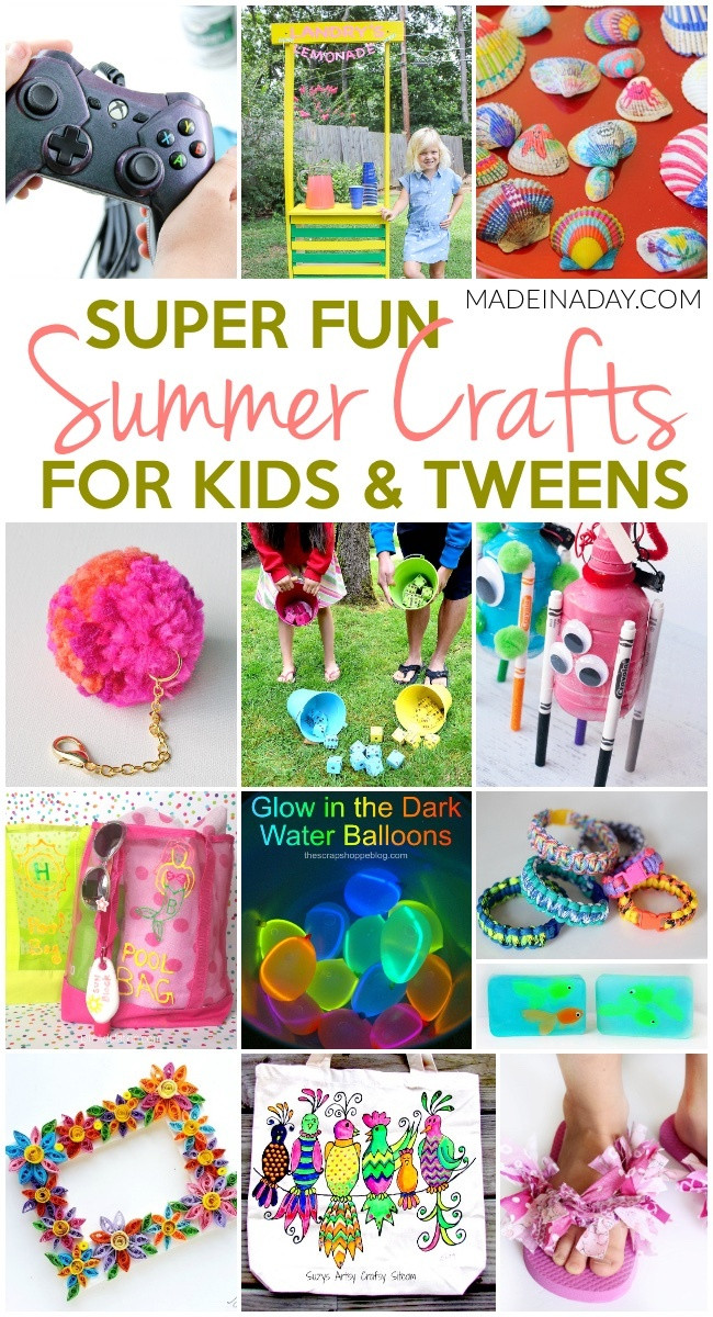 Summer Party Ideas For Tweens
 Super Fun Summer Crafts For Tweens & Kids