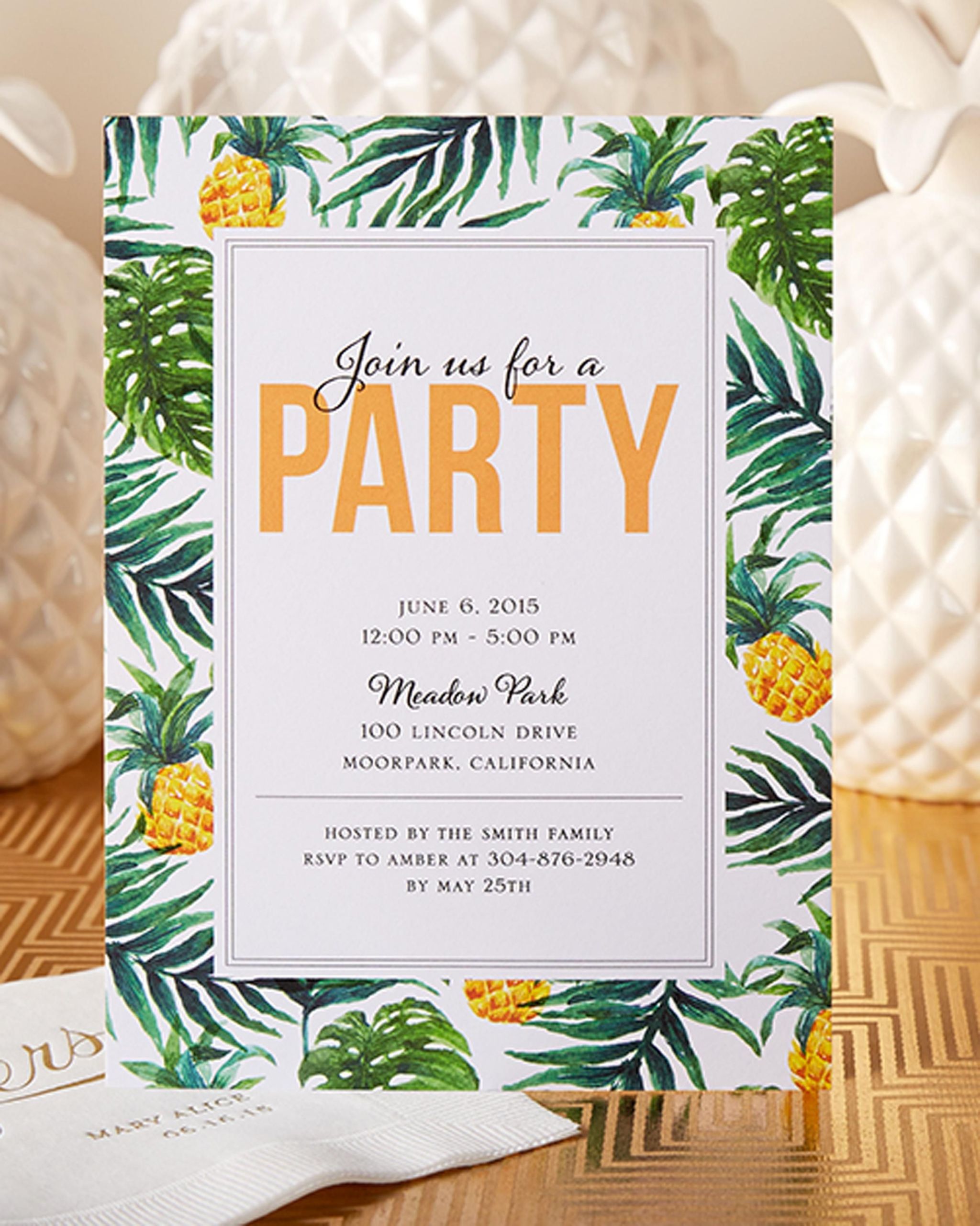 Summer Party Invitations Ideas
 Have your friends join you for a tropical party this