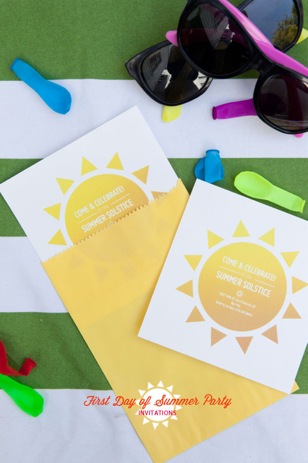 Summer Party Invitations Ideas
 First Day of Summer Party Invitations