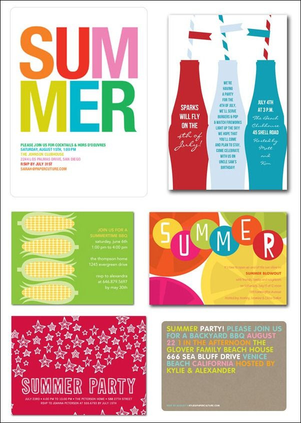 Summer Party Invitations Ideas
 summer party invitations