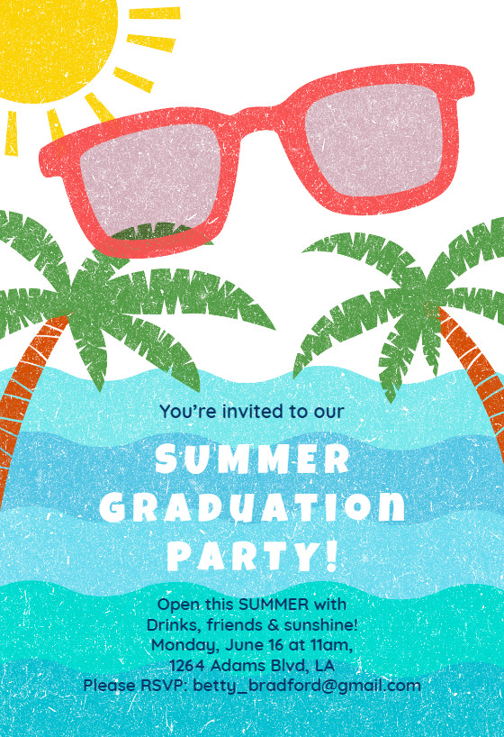 Summer Party Invitations Ideas
 Summer Graduation Party Graduation Party Invitation