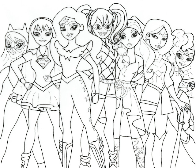 Super Hero Girls Coloring Pages
 Free Printable Super Hero High Coloring Pages