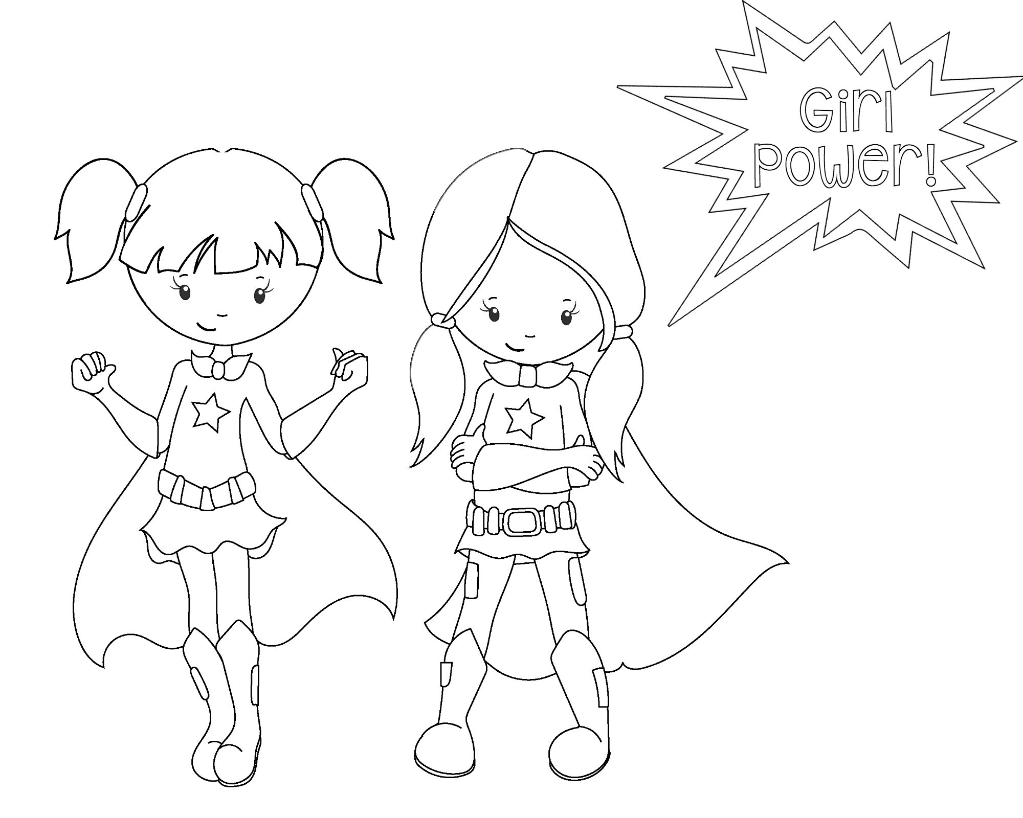 Super Hero Girls Coloring Pages
 Free Printable Superhero Coloring Sheets for Kids Crazy