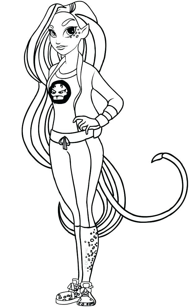 Super Hero Girls Coloring Pages
 Superhero Girl Drawing at GetDrawings