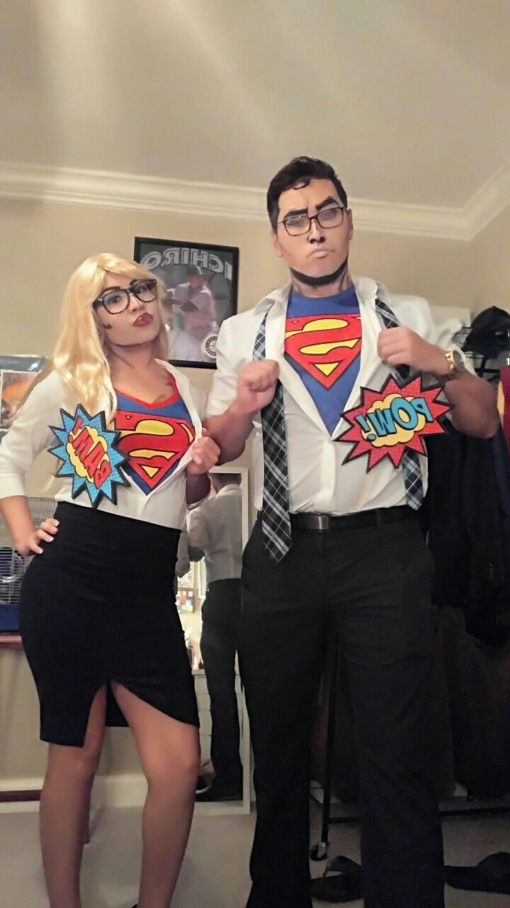 Supergirl Costume DIY
 Couples costume DIY ic pop art superman supergirl