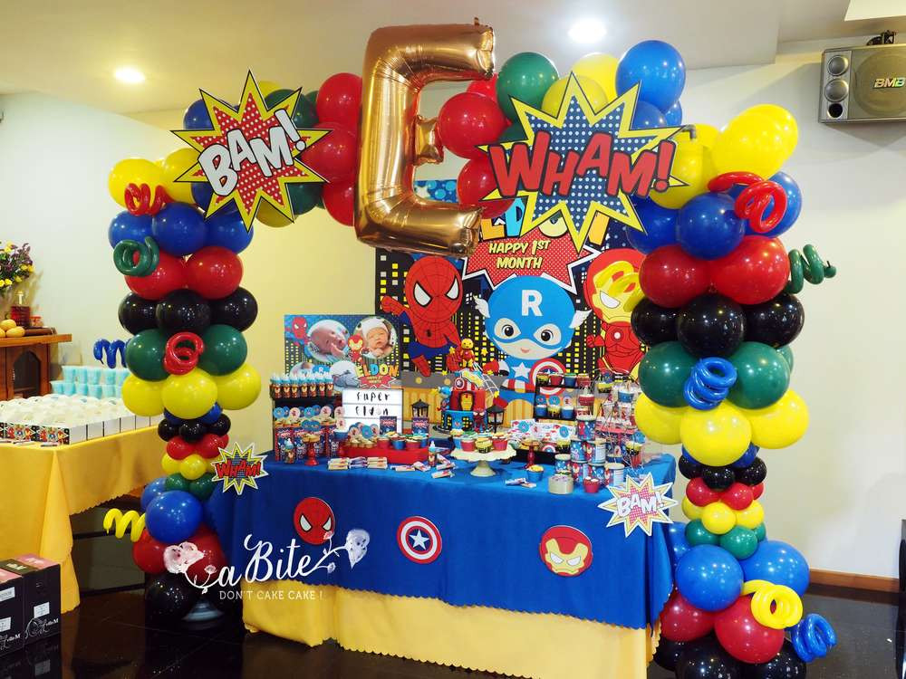 Superhero Birthday Party Decorations
 Superheroes Birthday Party Ideas 2 of 5