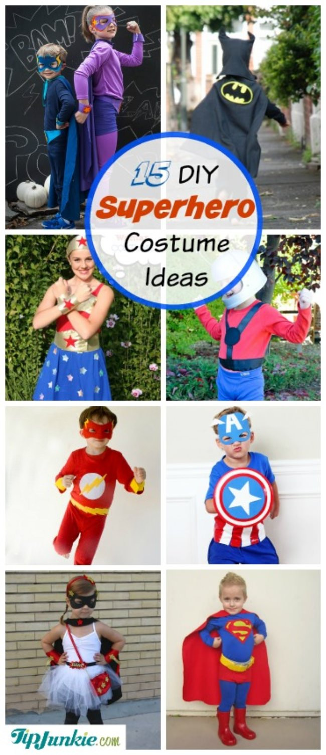 Superhero Costume DIY
 20 Homemade Superhero Costumes [free patterns] – Tip Junkie