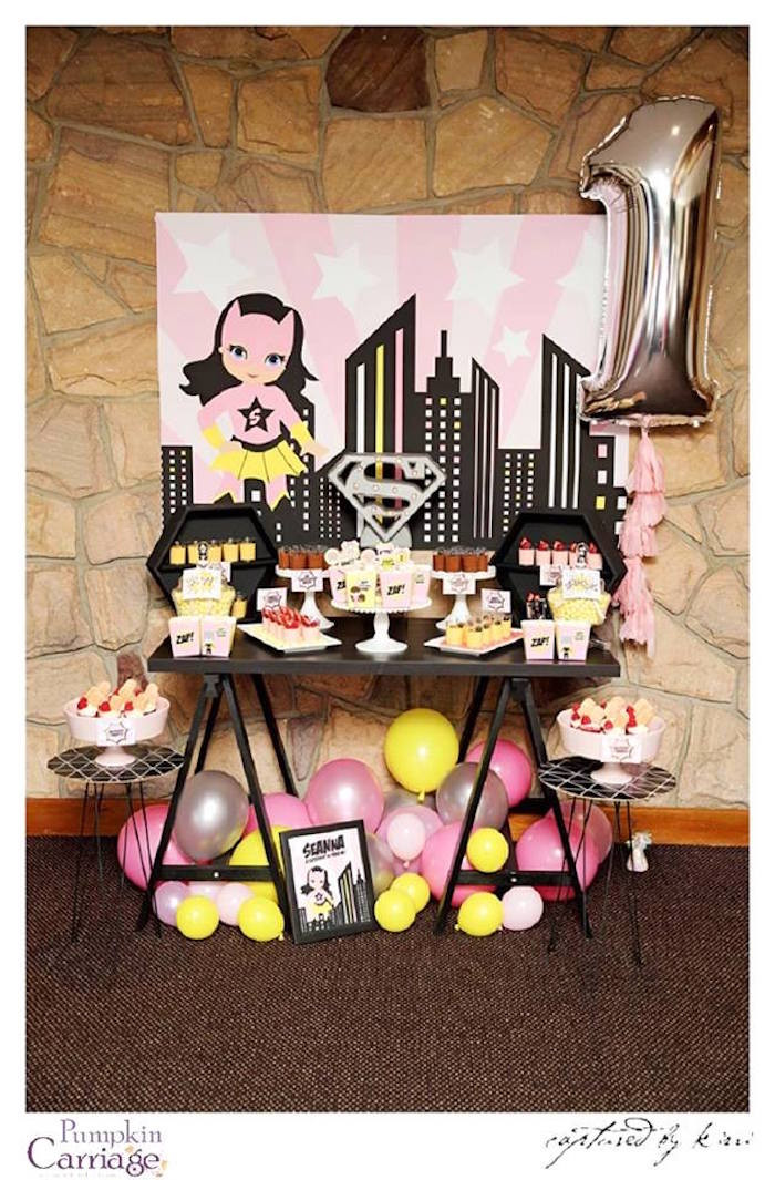 Superhero Girl Birthday Party Ideas
 Kara s Party Ideas Supergirl Superhero Themed Birthday
